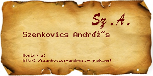 Szenkovics András névjegykártya