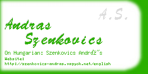 andras szenkovics business card